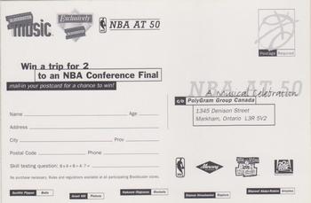 1996-97 Blockbuster NBA at 50 Postcards #2 Grant Hill Back