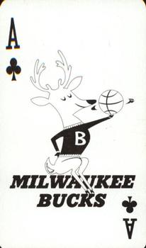 1976-77 Milwaukee Bucks Playing Cards #A♣ Bucks Logo Front