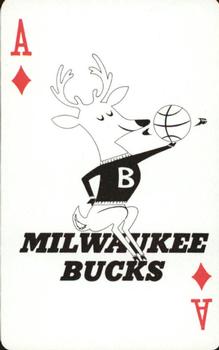 1976-77 Milwaukee Bucks Playing Cards #A♦ Bucks Logo Front