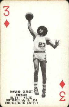 1976-77 Milwaukee Bucks Playing Cards #3♦ Rowland Garrett Front