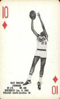 1976-77 Milwaukee Bucks Playing Cards #10♦ Alex English Front