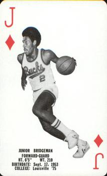 1976-77 Milwaukee Bucks Playing Cards #J♦ Junior Bridgeman Front