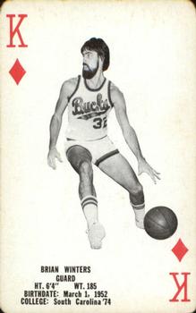 1976-77 Milwaukee Bucks Playing Cards #K♦ Brian Winters Front