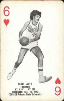 1976-77 Milwaukee Bucks Playing Cards #6♥ Scott Lloyd Front
