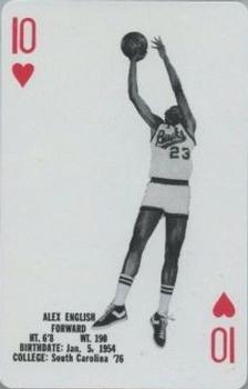 1976-77 Milwaukee Bucks Playing Cards #10♥ Alex English Front