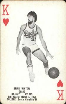 1976-77 Milwaukee Bucks Playing Cards #K♥ Brian Winters Front