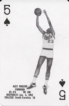 1976-77 Milwaukee Bucks Playing Cards #5♠ Alex English Front