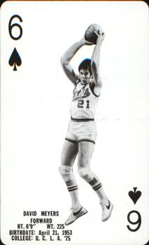 1976-77 Milwaukee Bucks Playing Cards #6♠ David Meyers Front