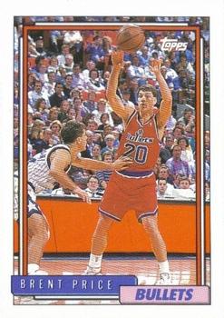 1992-93 Topps Crown Washington Bullets #WB5 Brent Price Front