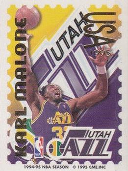 1995 Pro Stamps #12I Karl Malone Front