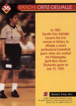 1997 Sports Time USBL #35 Sandhi Ortiz-Delvalle Back