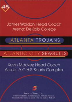 1997 Sports Time USBL #45 Atlanta Trojans / Atlantic City Seagulls Back