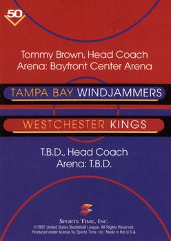 1997 Sports Time USBL #50 Tampa Bay Windjammers / Westchester Kings Back