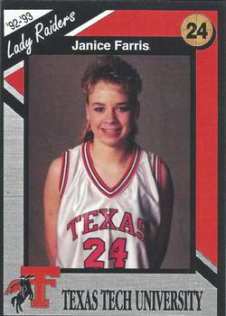 1992-93 Texas Tech Lady Raiders #NNO Janice Farris Front