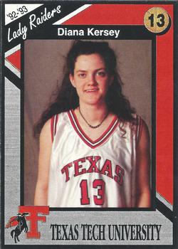 1992-93 Texas Tech Lady Raiders #NNO Diana Kersey Front