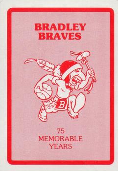 1985-86 Bradley Braves Playing Cards #10♣ 1956-57 Team Back