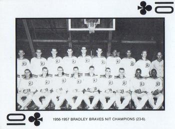 1985-86 Bradley Braves Playing Cards #10♣ 1956-57 Team Front