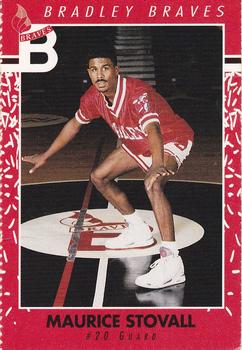 1990-91 Bradley Braves #19 Maurice Stovall Front