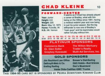 1994-95 Bradley Braves #10 Chad Kleine Back