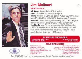 1995-96 Bradley Braves #2 Jim Molinari Back