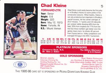 1995-96 Bradley Braves #5 Chad Kleine Back