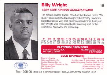 1995-96 Bradley Braves #18 Kiwanis Builder Award Back