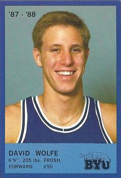 1987-88 BYU Cougars #15 David Wolfe Front