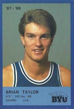 1987-88 BYU Cougars #16 Brian Taylor Front