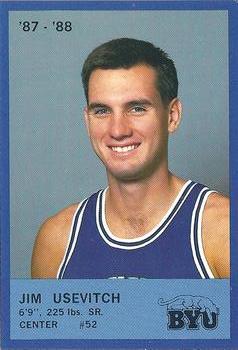 1987-88 BYU Cougars #18 Jim Usevitch Front