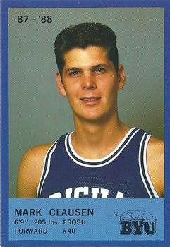 1987-88 BYU Cougars #20 Mark Clausen Front