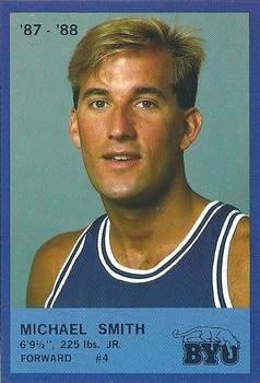 1987-88 BYU Cougars #25 Michael Smith Front