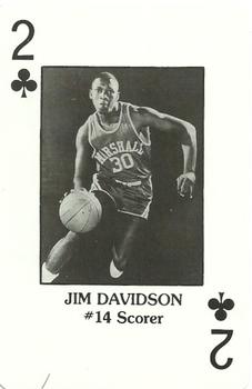 1984 Marshall Thundering Herd All Time Greats Playing Cards #2♣ Jim Davidson Front
