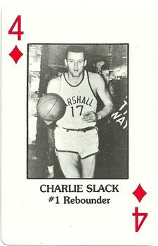1984 Marshall Thundering Herd All Time Greats Playing Cards #4♦ Charlie Slack Front