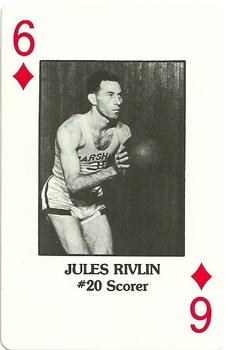 1984 Marshall Thundering Herd All Time Greats Playing Cards #6♦ Jules Rivlin Front