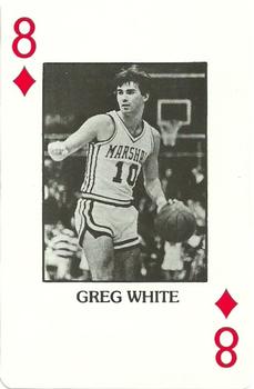 1984 Marshall Thundering Herd All Time Greats Playing Cards #8♦ Greg White Front