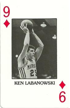 1984 Marshall Thundering Herd All Time Greats Playing Cards #9♦ Ken Labanowski Front