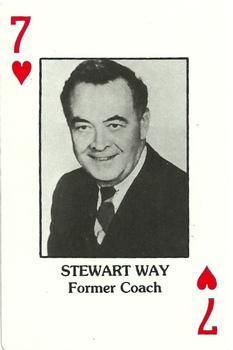 1984 Marshall Thundering Herd All Time Greats Playing Cards #7♥ Stewart Way Front