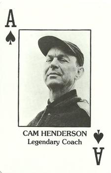 1984 Marshall Thundering Herd All Time Greats Playing Cards #A♠ Cam Henderson Front