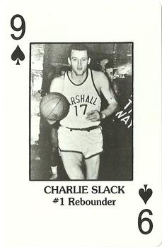 1984 Marshall Thundering Herd All Time Greats Playing Cards #9♠ Charlie Slack Front