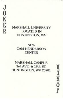 1984 Marshall Thundering Herd All Time Greats Playing Cards #JOKER Marshall University Front