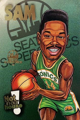 1993-94 Taco Time Seattle SuperSonics #2 Sam Perkins Front