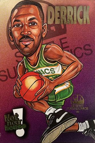 1993-94 Taco Time Seattle SuperSonics #5a Derrick McKey Front