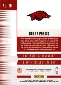 2016 Panini Contenders Draft Picks #10 Bobby Portis Back