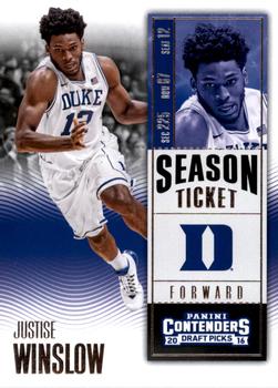2016 Panini Contenders Draft Picks #52 Justise Winslow Front