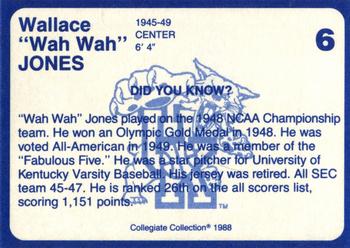 1988-89 Kentucky's Finest Collegiate Collection - Gold Edition #6 Wallace Jones Back