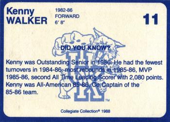 1988-89 Kentucky's Finest Collegiate Collection - Gold Edition #11 Kenny Walker Back
