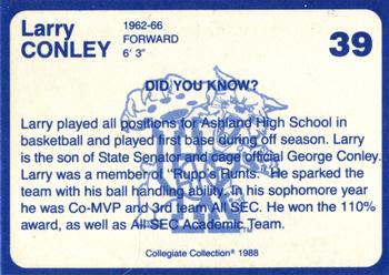 1988-89 Kentucky's Finest Collegiate Collection - Gold Edition #39 Larry Conley Back