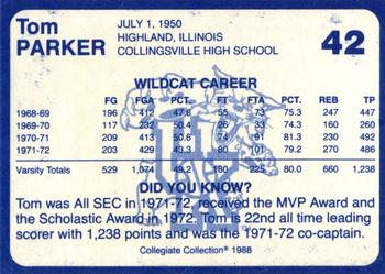 1988-89 Kentucky's Finest Collegiate Collection - Gold Edition #42 Tom Parker Back