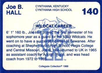 1988-89 Kentucky's Finest Collegiate Collection - Gold Edition #140 Joe B. Hall Back