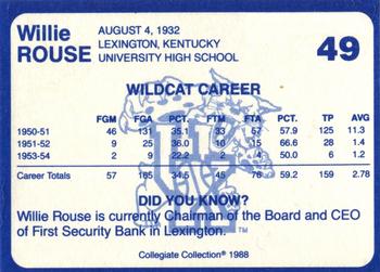 1988-89 Kentucky's Finest Collegiate Collection - Gold Edition Proofs #49 Willie Rouse Back
